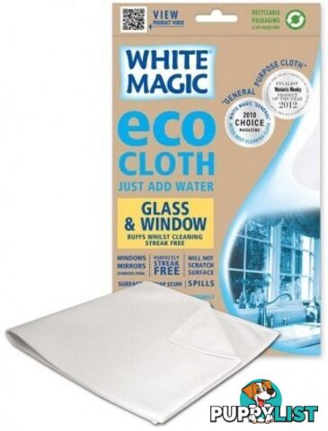 White Magic MicroFibre Eco Cloth Glass & Window - Retail - White Magic - 9333544000191