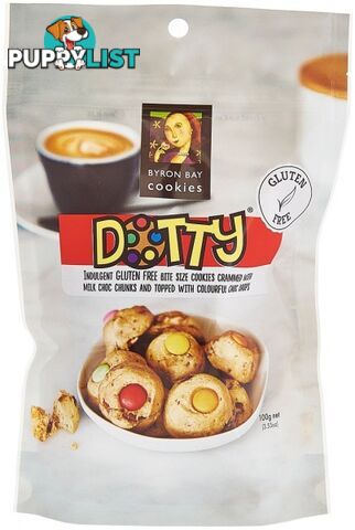 Byron Bay Gluten Free Dotty Cookies in Pouch 100g - Byron Bay Cookies - 9320391070446