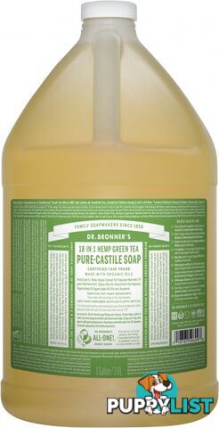 Dr Bronner's Pure Castile Liquid Soap Green Tea 3.78L - Dr Bronner's - 018787506998