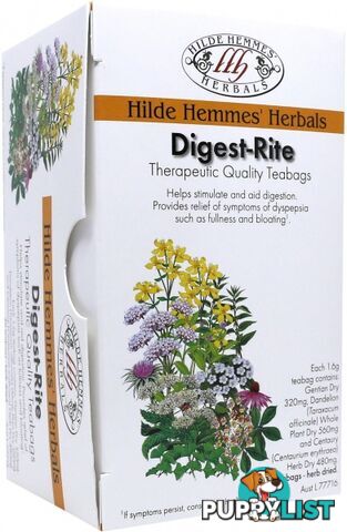 Hilde Hemmes Digest-Rite - 30 Teabags - Hilde Hemmes Herbals - 9315915004144