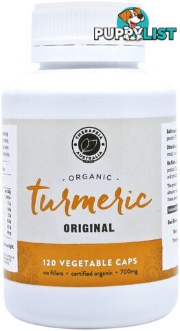 Therapeia Australia Organic Turmeric 700mg 120 caps - Therapeia Australia - 637307984575