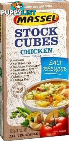 Massel Salt Reduced Stock Cubes Chicken Style 105g - Massel - 810206001110