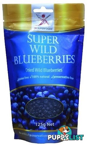 Dr Superfoods Dried Wild Blueberries 125g - Dr Superfoods - 680569373328