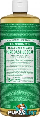 Dr Bronner's Pure Castile Liquid Soap Almond 946ml - Dr Bronner's - 018787771327