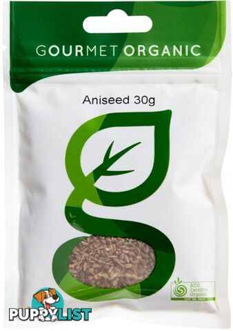 Gourmet Organic Aniseed Whole 30g Sachet x 1 - Gourmet Organic Herbs - 9332974001075