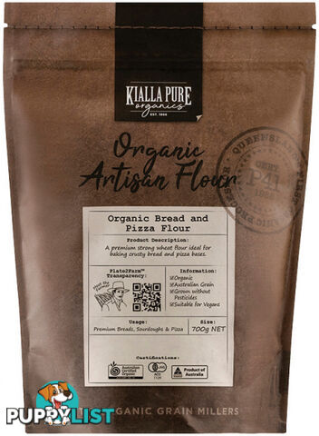 Kialla Organic Bread and Pizza Flour 700g - Kialla Pure Organics - 9313958008921