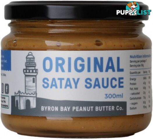 Byron Bay Original Satay Sauce  300ml - Byron Bay Peanut Butter Co - 9350936000102