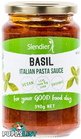 Slendier Basil Italian Sauce 340g - Slendier - 9346976001407