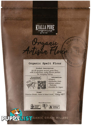 Kialla Organic Spelt Flour 700g - Kialla Pure Organics - 9313958002240