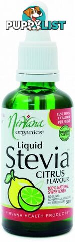 Nirvana Organics Citrus Flavour Stevia Liquid 50ml - Nirvana Organics - 9338196000933