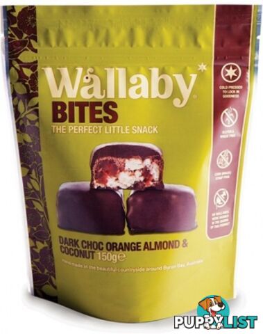 Wallaby Bites Dark Chocolate Orange Almond & Coconut 150g - Wallaby - 9314943000241