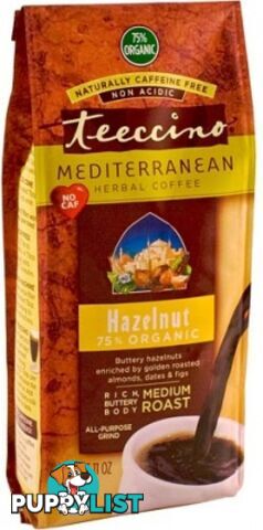 Teeccino Hazelnut Chicory Herbal Coffee 312g - Teeccino Caffeine Free - 795239800605