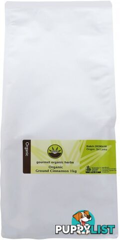 Gourmet Organic Cinnamon Ground 1Kg - Gourmet Organic Herbs - 9332974001303