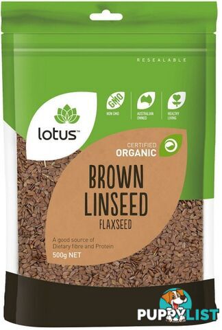 Lotus Organic Brown Linseed/Flaxseed 500g - Lotus - 9317127063049