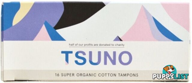 Tsuno Organic Cotton Tampons 16 Super - Tsuno - 9369999316952