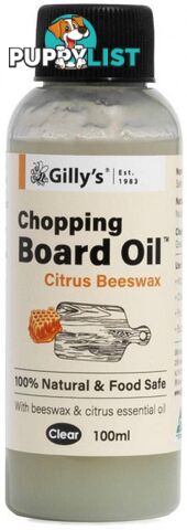 Gillys Chopping Board Oil Citrus Beeswax 100ml - Gillys - 9324554000684