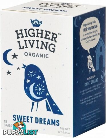 Higher Living Organic Sweet Dreams Tea Caffeine Free 15Teabags - Higher Living - 5060319120078