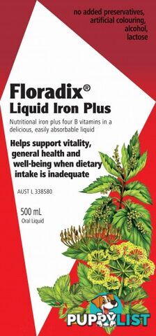 Floradix Liquid Iron Plus 500ml - Floradix - 4004148361463