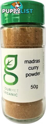 Gourmet Organic Madras Curry Powder Shaker 50g - Gourmet Organic Herbs - 9332974000702