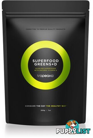 Tropeaka SUPERFOOD GREENS + D Powder  200g Pouch - Tropeaka - 9350728000365