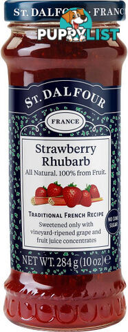 St Dalfour Strawberry & Rhubarb Fruit Spread 284g - St Dalfour - 5014271003238