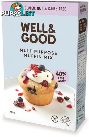 Well & Good Multipurpose Muffin Mix 400g - Well & Good - 9337096100361