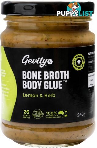 Gevity Rx Bone Broth Body Glue Lemon & Herb  390g - Gevity Rx - 797776188048