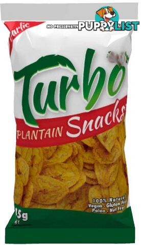 Turbo Snacks Plantain Garlic 45g - Turbo Snacks - 9350730000025