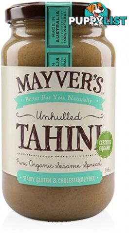 Mayvers Organic Unhulled Tahini  385gm - Mayvers - 9310885115364