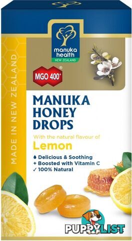 Manuka Health MGO 400+ Manuka Honey Drops Lemon Lozenges 15s - Manuka Health - 9421023628735