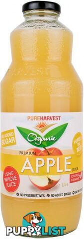 Pure Harvest Organic Apple Juice 1ltr x 6 (1 box) - Pure Harvest - 9312231090189