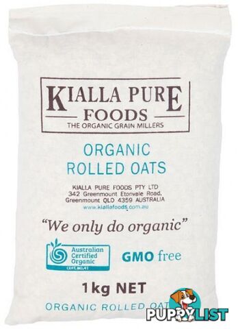 Kialla Organic Rolled Oats 1Kg - Kialla Pure Organics - 9313958004695