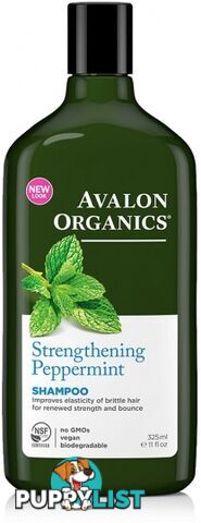 Avalon Organics Strengthening Peppermint Shampoo 325ml - Avalon Organics - 654749351086