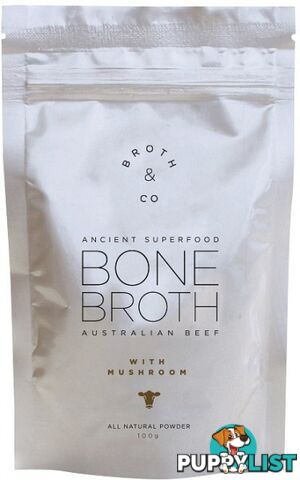 Broth & Co Australian Beef Bone Broth with Mushroom  100g Pouch - Broth & Co - 9353338000046