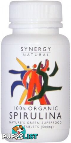 Synergy Spirulina  500mg x 100 tabs Organic - Synergy - 9318690000516