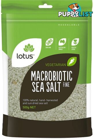 Lotus Macrobiotic Sea Salt - Fine  500gm - Lotus - 9317127638872