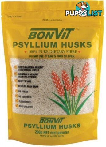 Bonvit Psyllium Husk Gluten Free 200g - Bonvit - 9316774110007