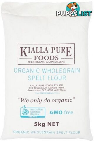 Kialla Organic Wholegrain Spelt Flour 5Kg - Kialla Pure Organics - 9313958005302