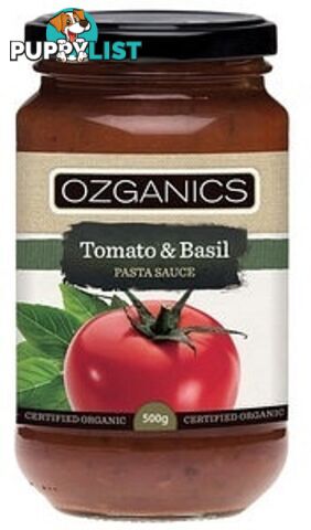 Ozganics Organic Tomato & Basil Pasta Sauce 500g - Ozganics - 9327304001207