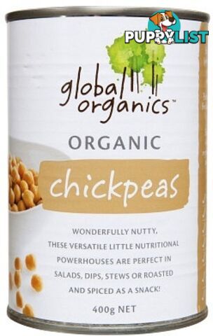 Global Organics Chick Peas 400gm - Global Organics - 9326721007175