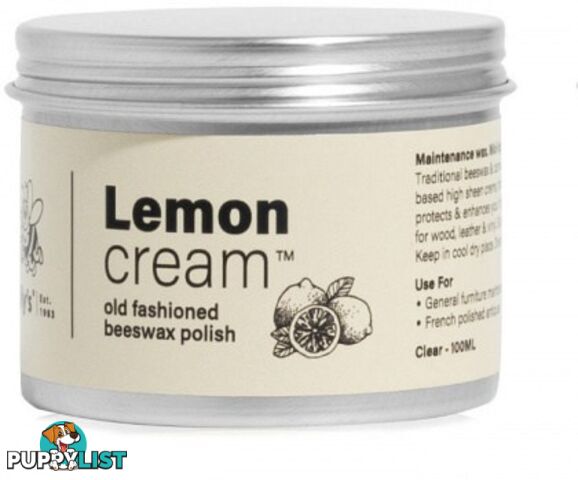 Gillys Lemon Cream Beeswax Polish 100ml - Gillys - 9324554000622