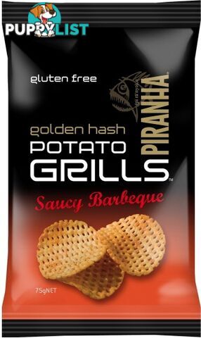 Piranha Potato Grills Saucy BBQ  12x75g - Piranha - 9311796598215