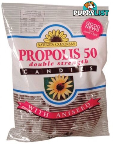 Natures Goodness Propolis 50mg Double Strength Candy with Aniseed 200g - Natures Goodness - 9311968111143