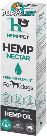 Hemp Pet Immune Support Omega 3-6-9 Hemp Nectar Feed Supplement for Dogs 100ml - Hemp Pet - 0019321314079