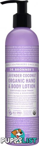 Dr Bronner's Lotion Lavender Coconut 237ml - Dr Bronner's - 018787930045