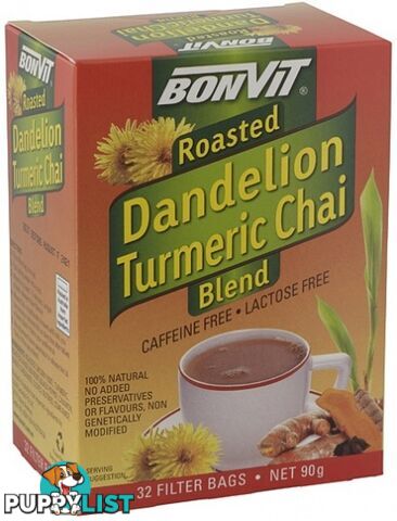 Bonvit Dandelion Turmeric Chai Blend  32 Filter Bags - Bonvit - 9316774183049