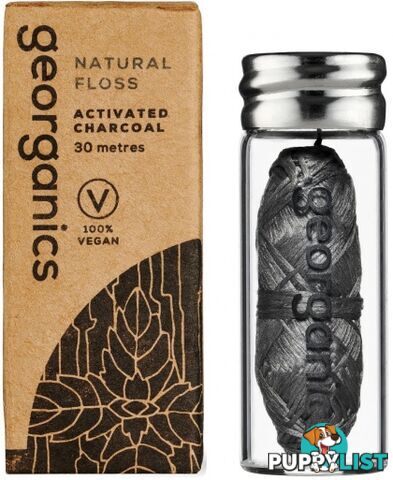 Georganics Natural Floss Activated Charcoal 50m - Georganics - 5060480200630