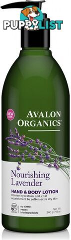 Avalon Organics Nourishing Lavender Hand & Body Lotion 350ml - Avalon Organics - 654749352007