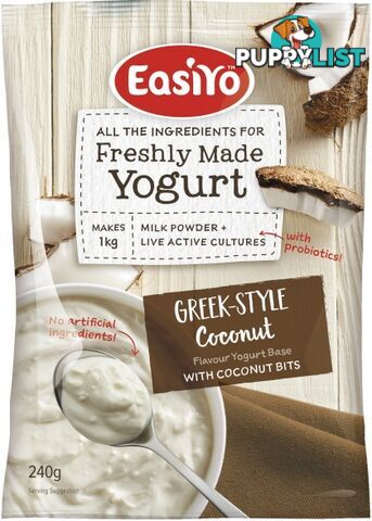 Easiyo Greek Style Coconut with Coconut Bits Yogurt 240g - EasiYo Yogurt - 9416892550102