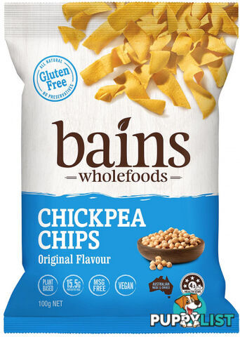 Bains Wholefoods Chickpea Chips Original  100g - Bains Wholefoods - 9328598001034